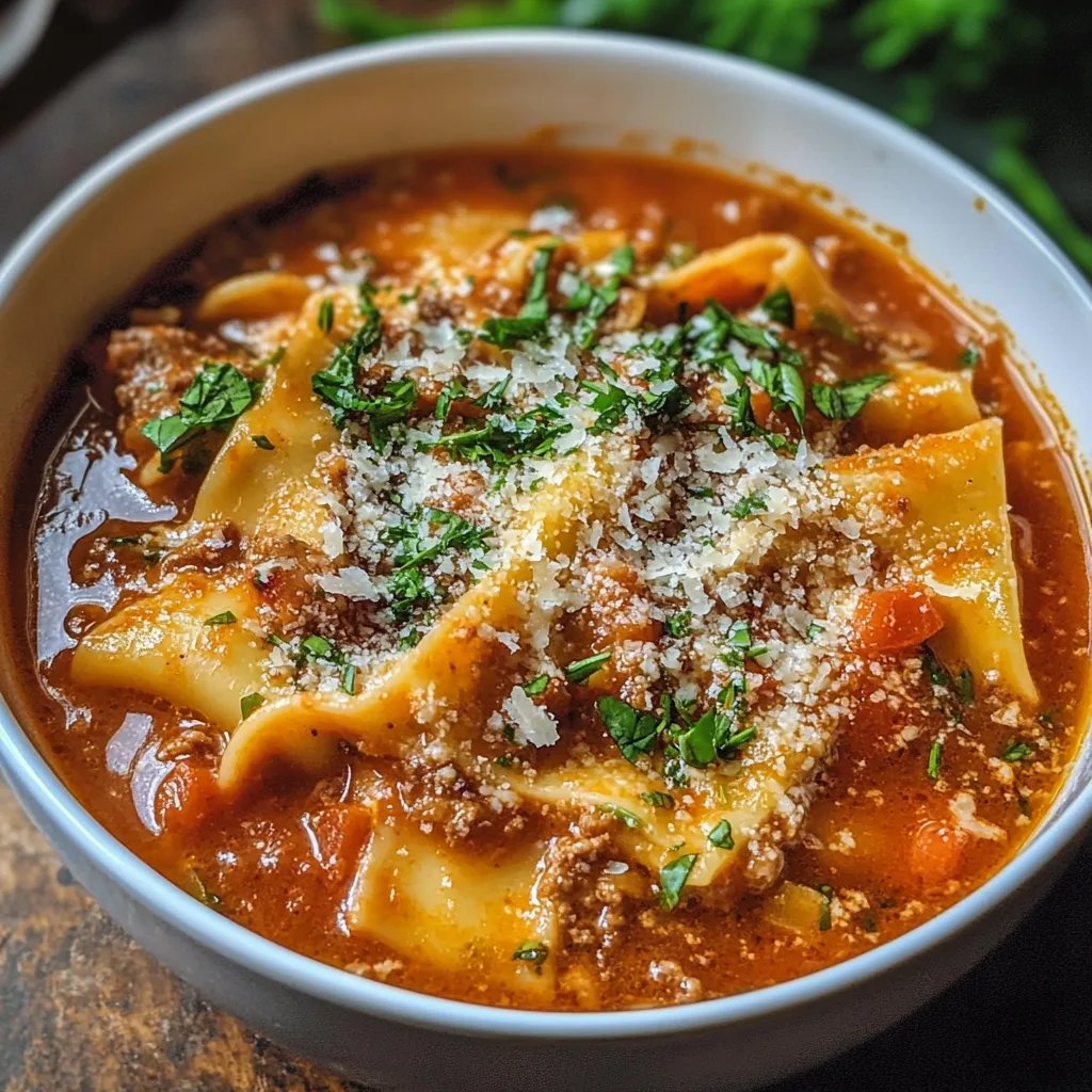 Easy TikTok Lasagna Soup
