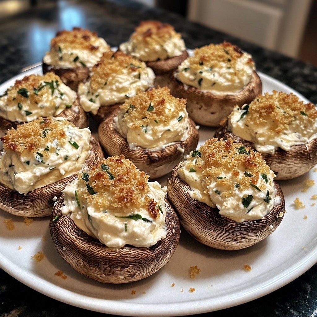 Stuffed Mushrooms with Cream Cheese and Fresh Herbs