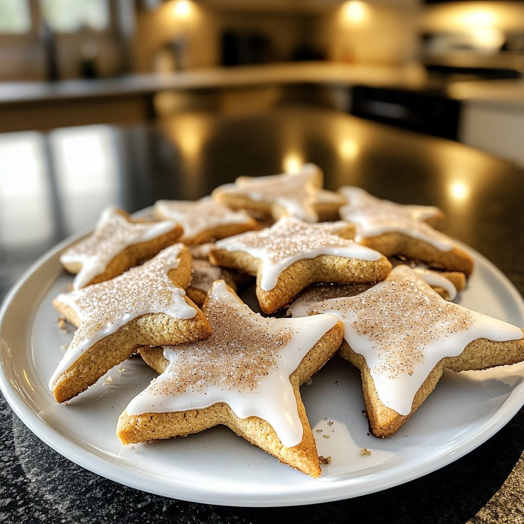 Chewy Cinnamon Star Cookies
