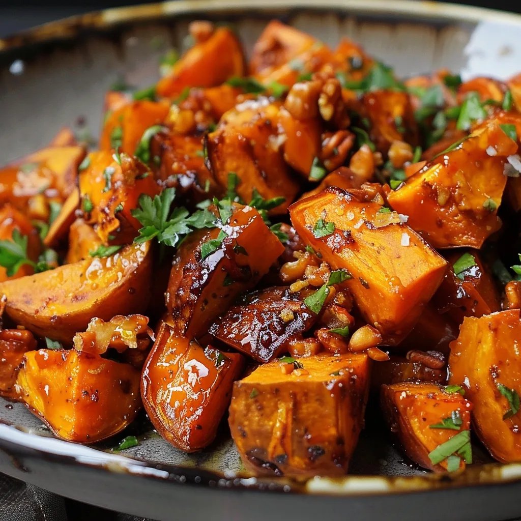 Caramelized Sweet Potatoes with Maple