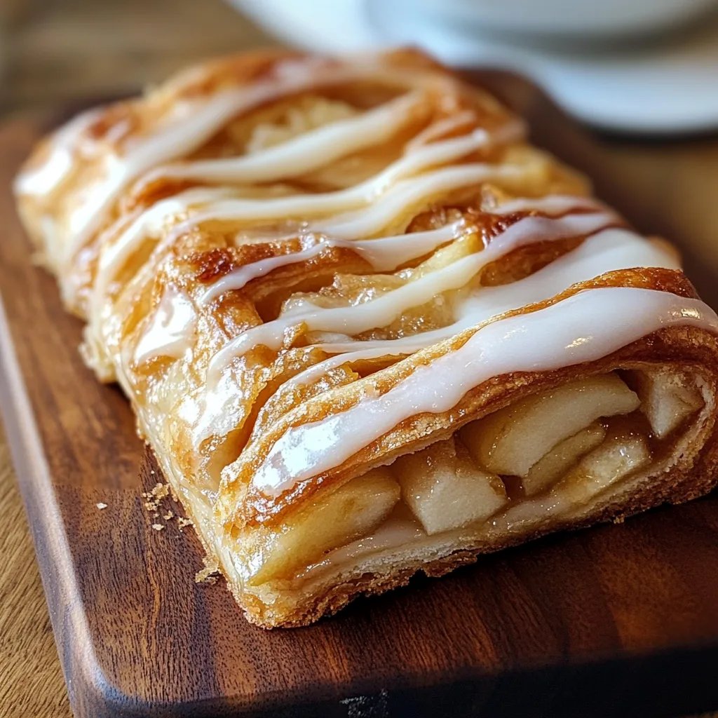 Cozy Apple Kringle with Vanilla Glaze