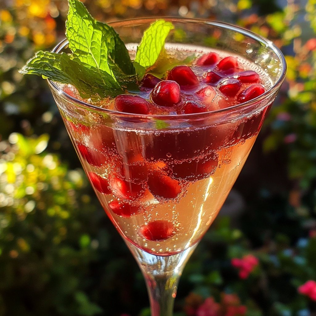 Sparkling Pomegranate Martini Cocktail Recipe
