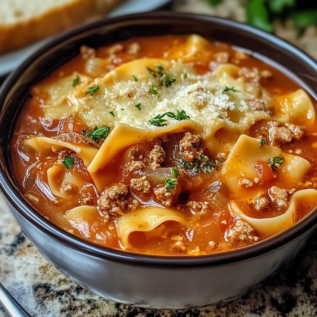 One Pot Lasagna Soup