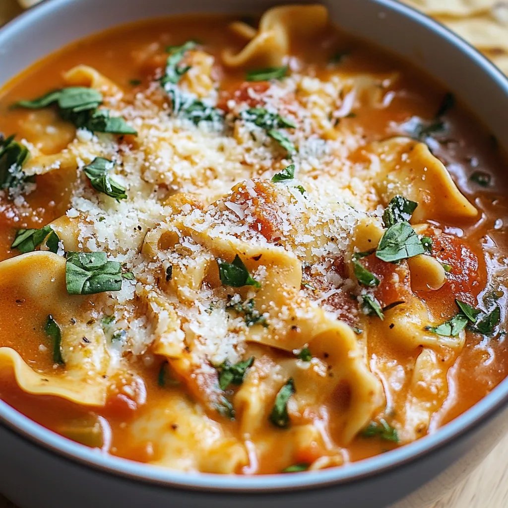 One Pot Vegetarian Lasagna Soup
