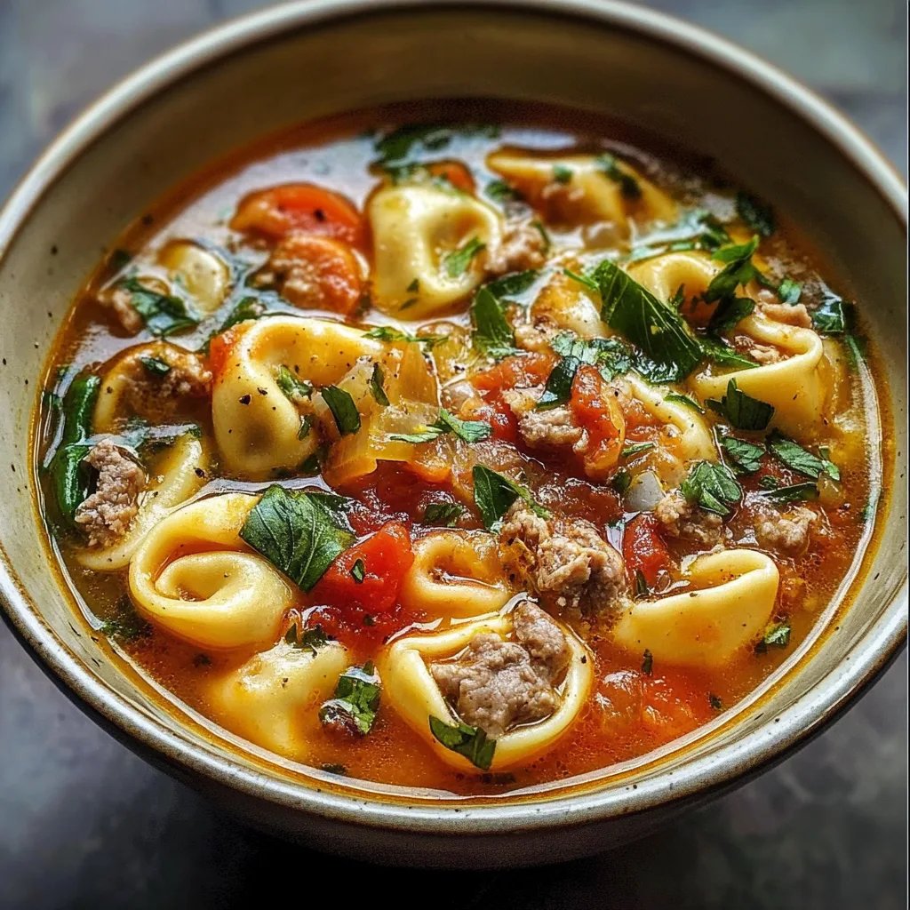Autumn Tortellini Soup With Sausage