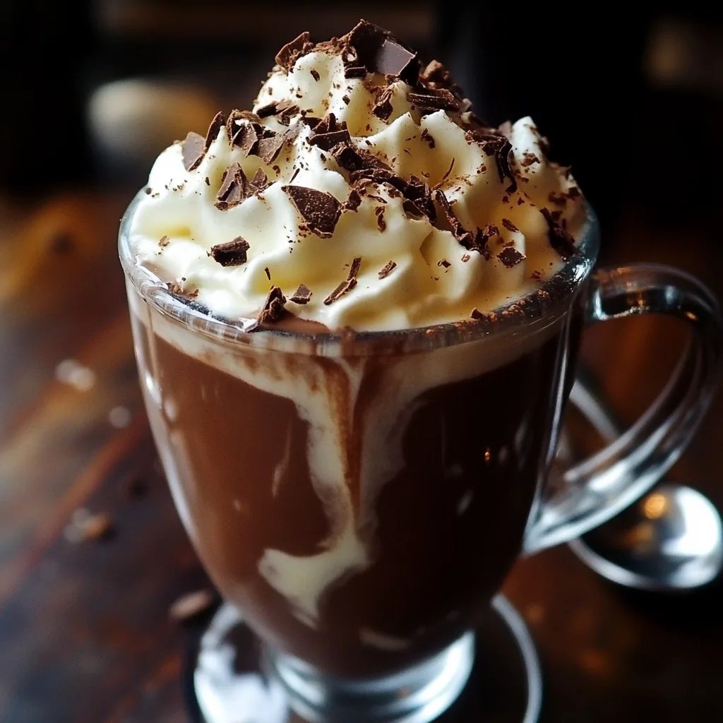 Thick Hot Chocolate with London Fog Whipped Cream