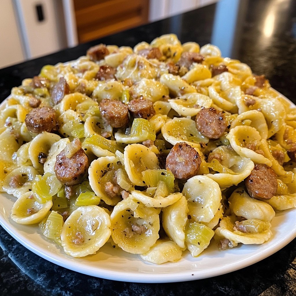 Sausage and Leek Orecchiette