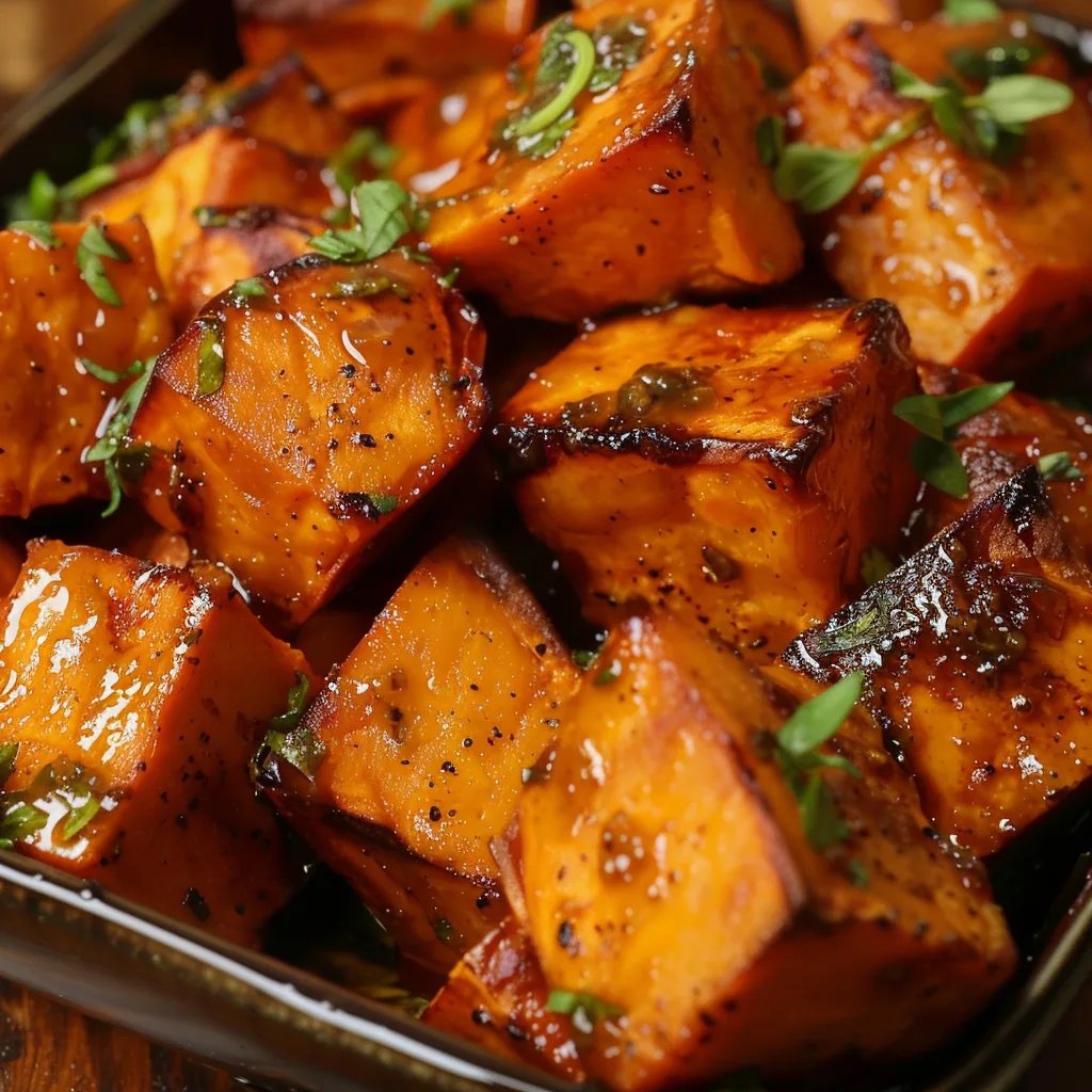 Roasted Sweet Potatoes w/ Cinnamon & Honey