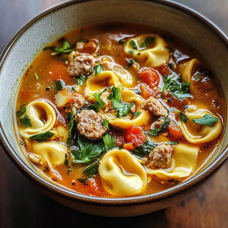 Autumn Tortellini Soup With Sausage