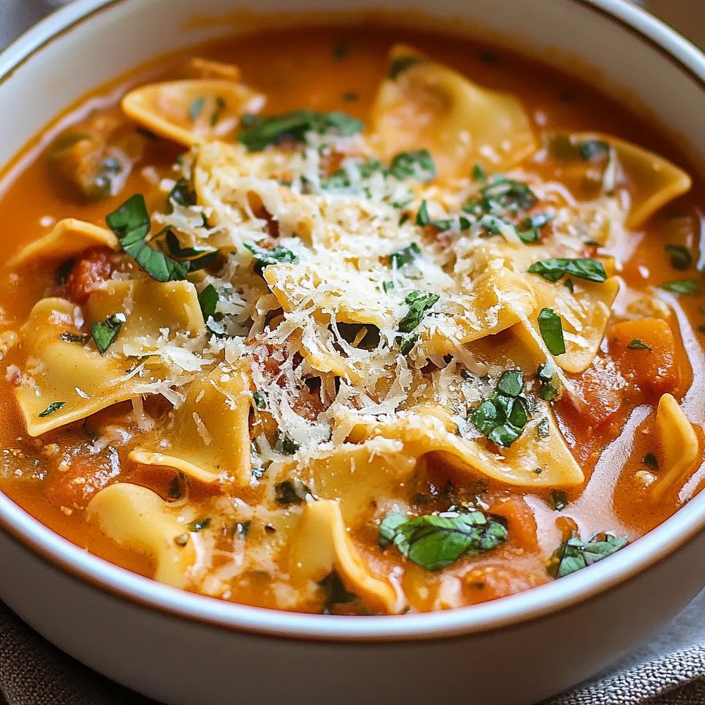 One Pot Vegetarian Lasagna Soup
