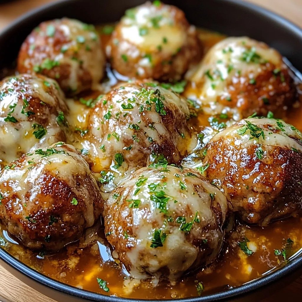 French Onion Meatballs w/ Savory Onion Sauce: An Incredible Ultimate Recipe
