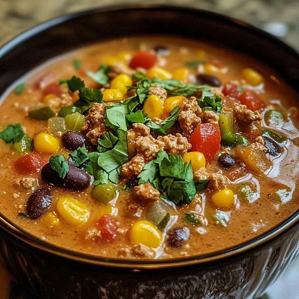 High Protein Creamy Taco Soup