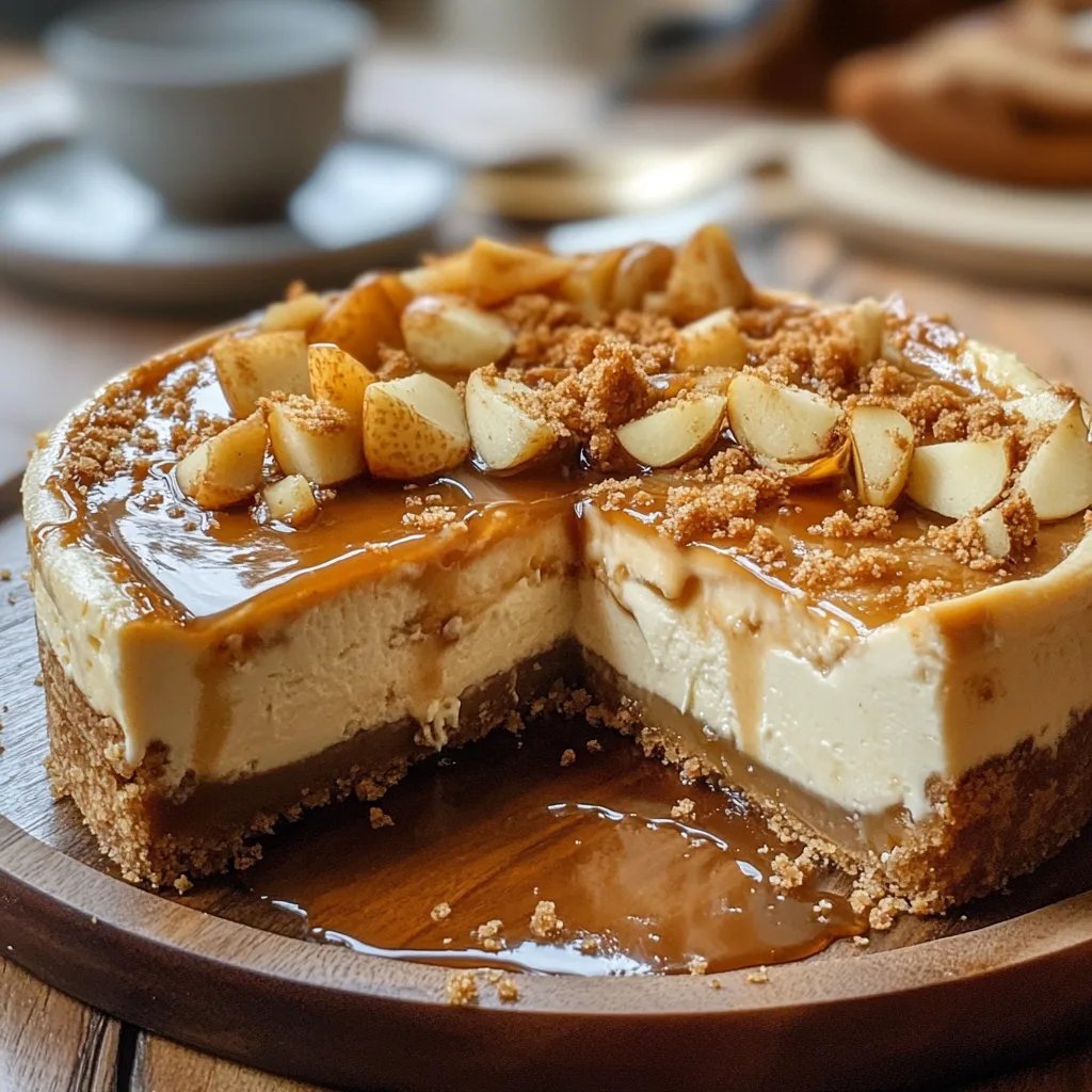 Salted Caramel Apple Pie Cheesecake
