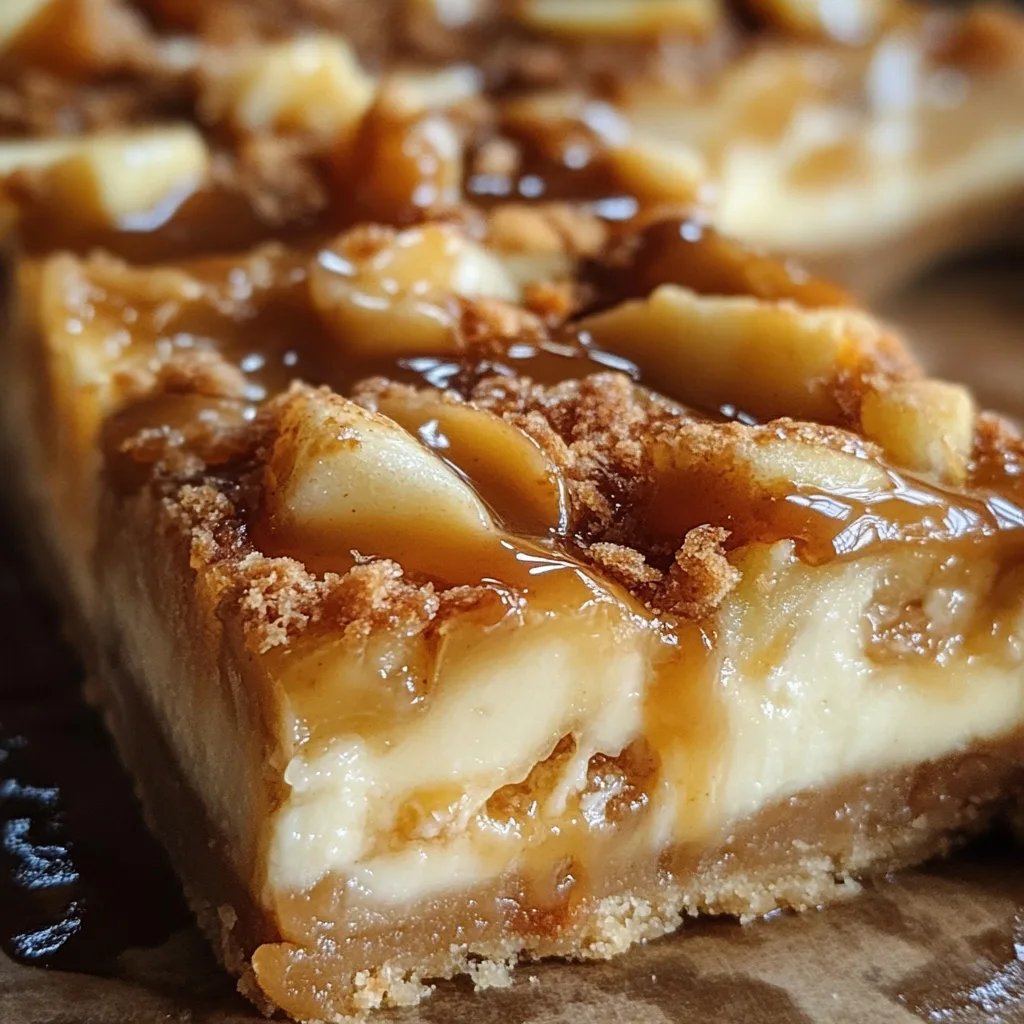 Caramel Apple Cheesecake Bars