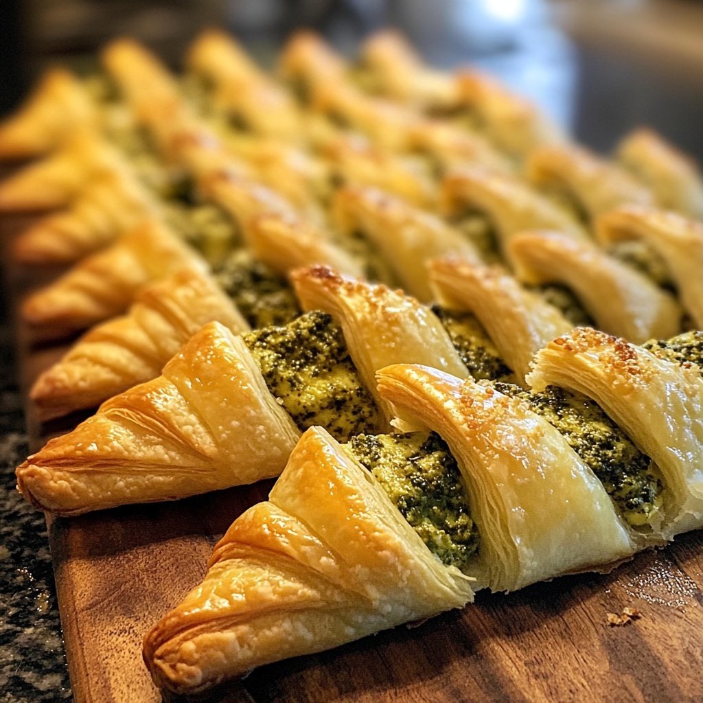 Puff Pastry Christmas Trees with Pesto and Cheese