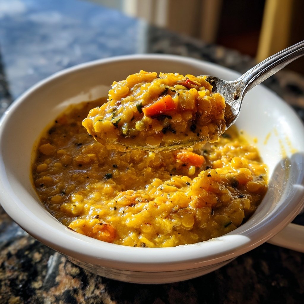 Speedy Lentil Coconut Curry Rice