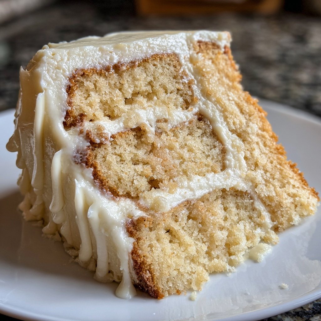 Vanilla Layer Cake with Creamy Vanilla Frosting