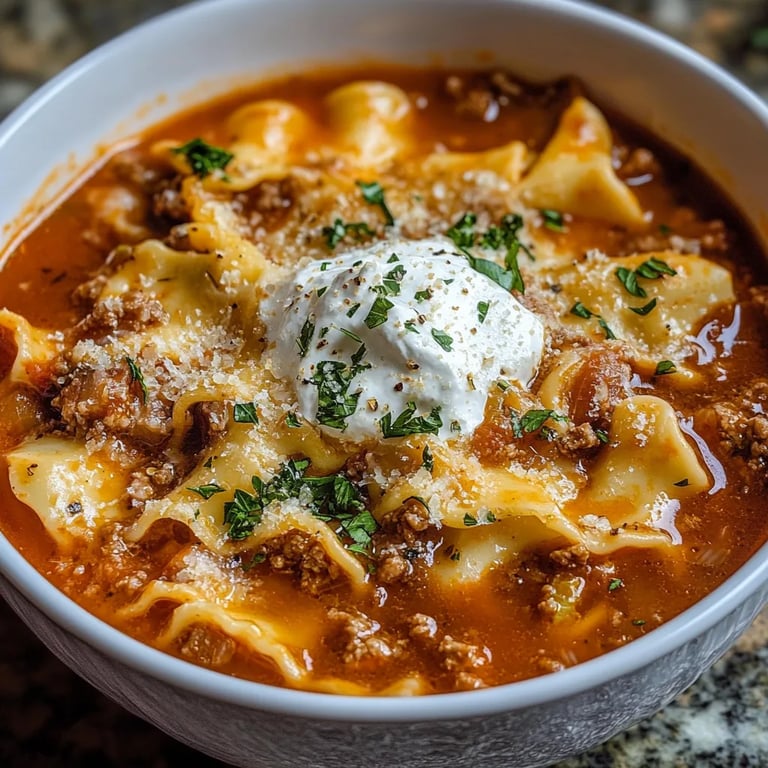 Easy One-Pot Lasagna Soup