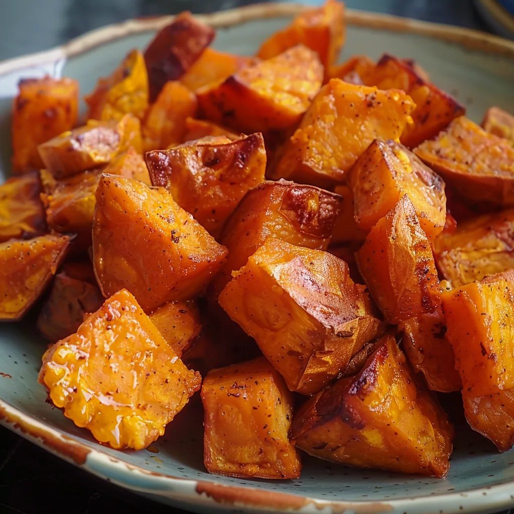 Maple Cinnamon Roasted Sweet Potatoes