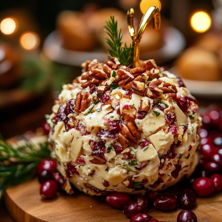Festive Cranberry Pecan Cheese Ball