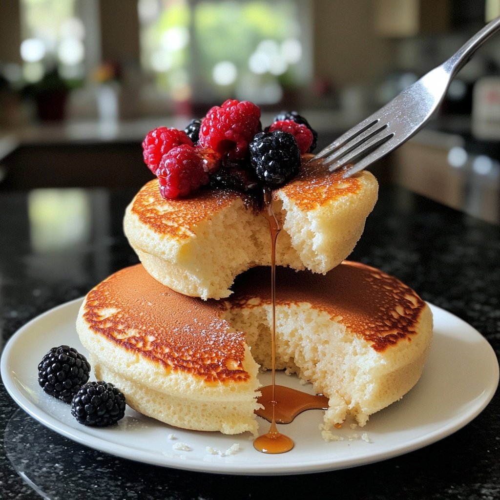 Fluffy Japanese Soufflé Pancakes