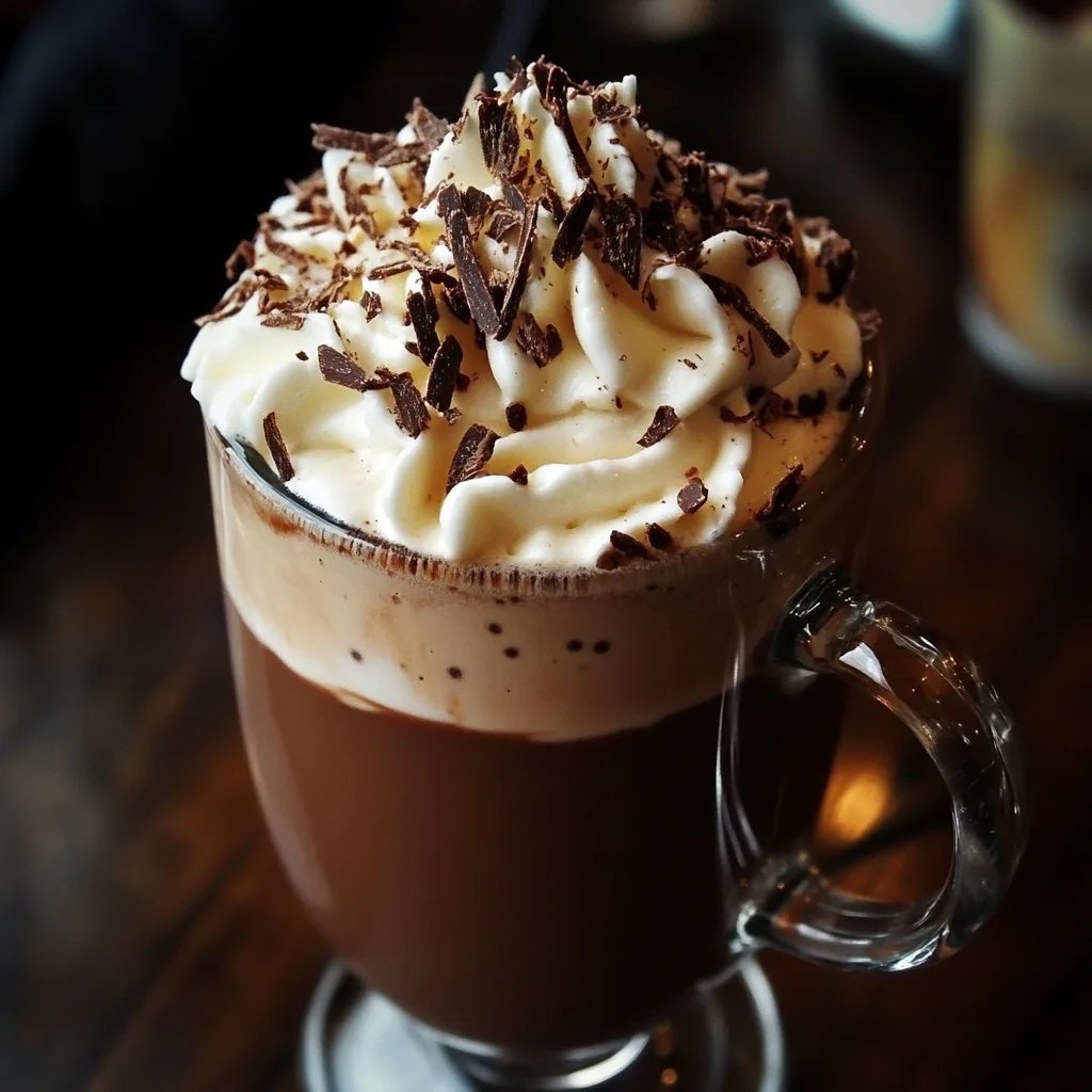 Thick Hot Chocolate with London Fog Whipped Cream