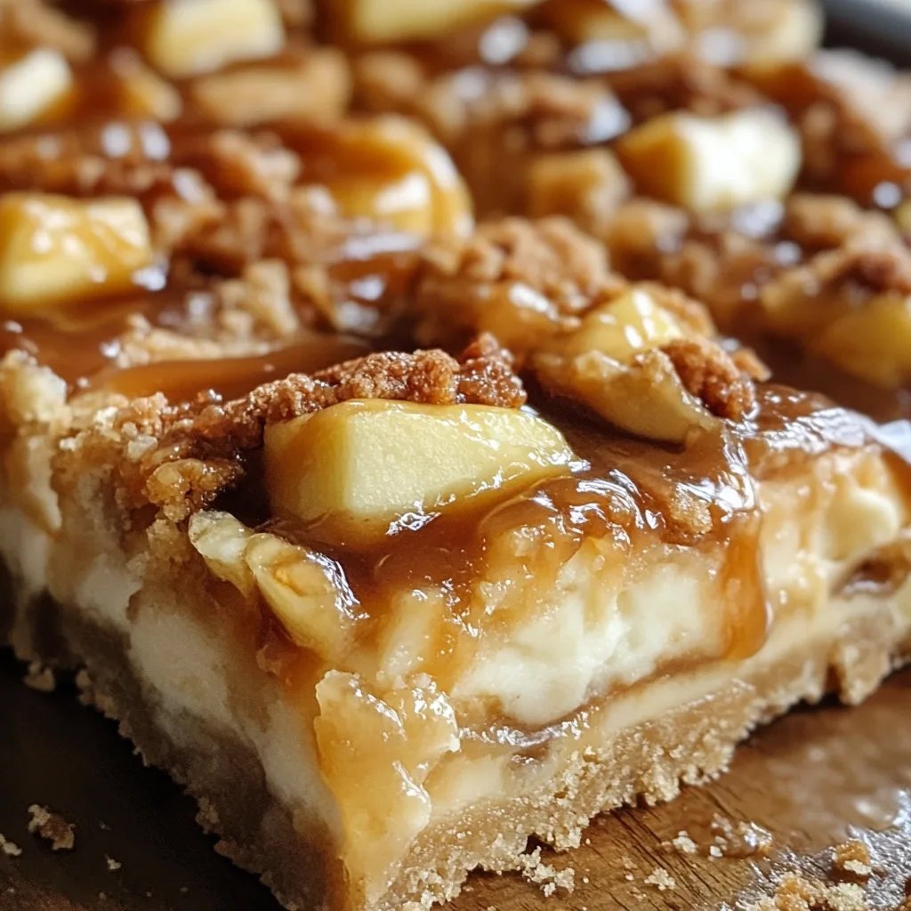 Caramel Apple Cheesecake Bars