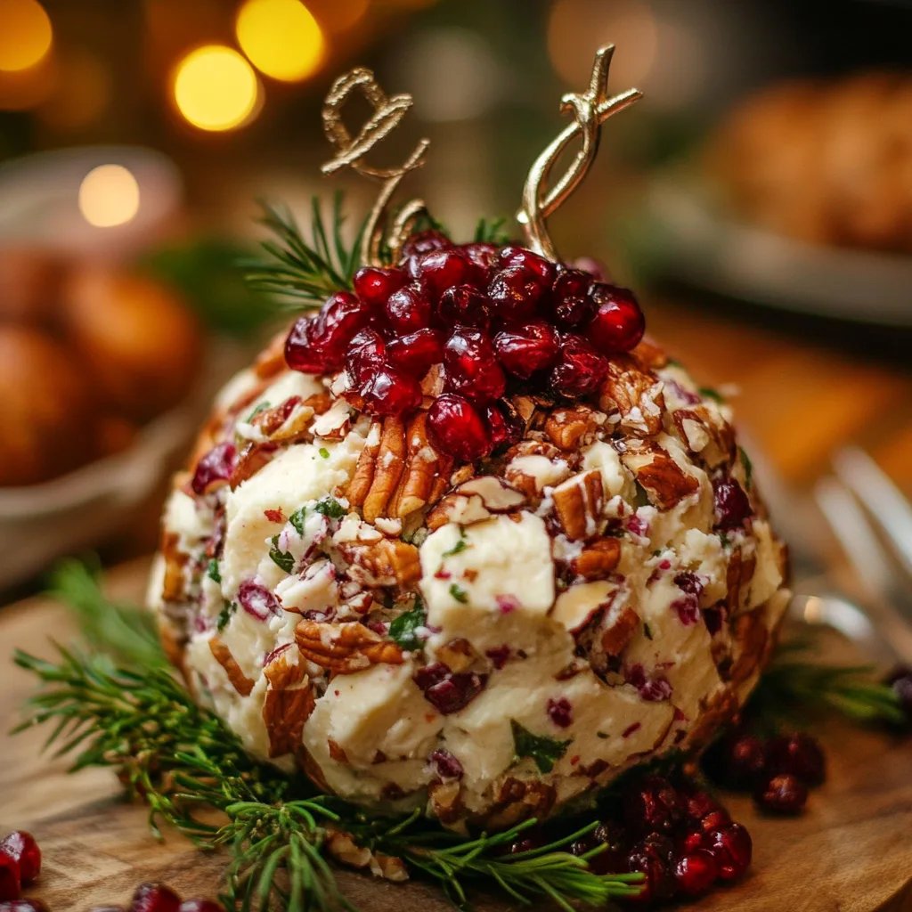 Festive Cranberry Pecan Cheese Ball