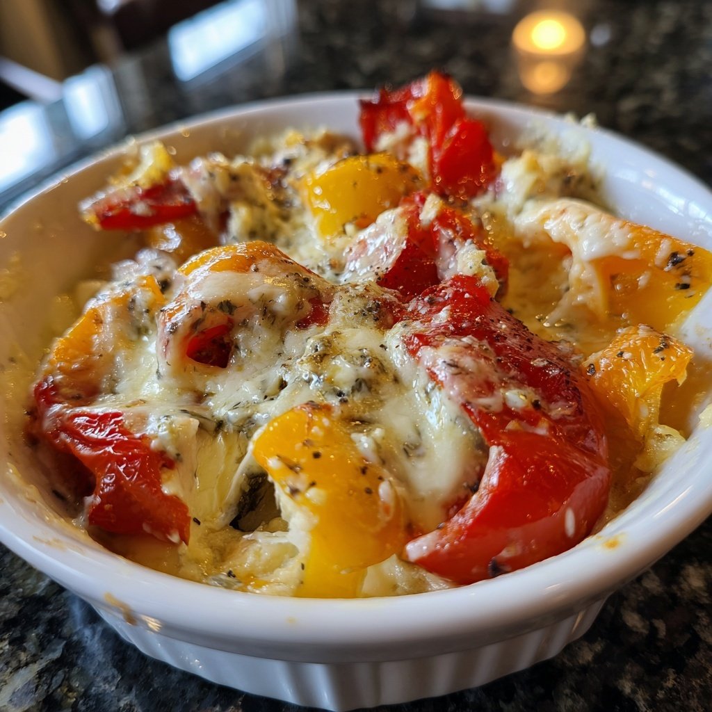 Roasted Bell Pepper and Cheese Fondue