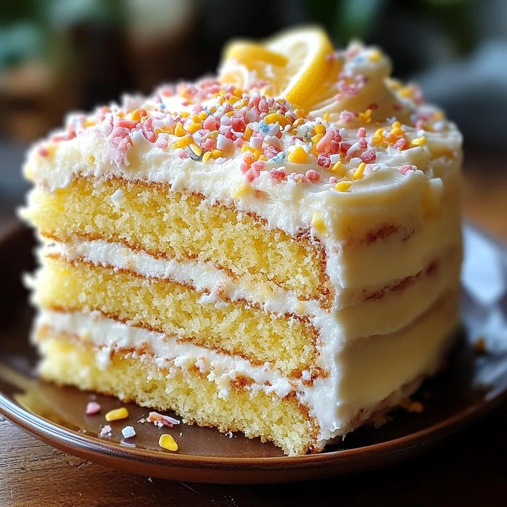 Lemon Velvet Cake with Cream Cheese: An Incredible 7-Layer Recipe