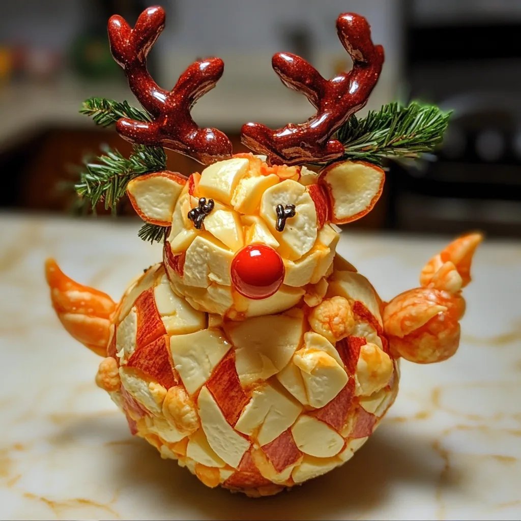 Festive Rudolph Christmas Cheese Ball