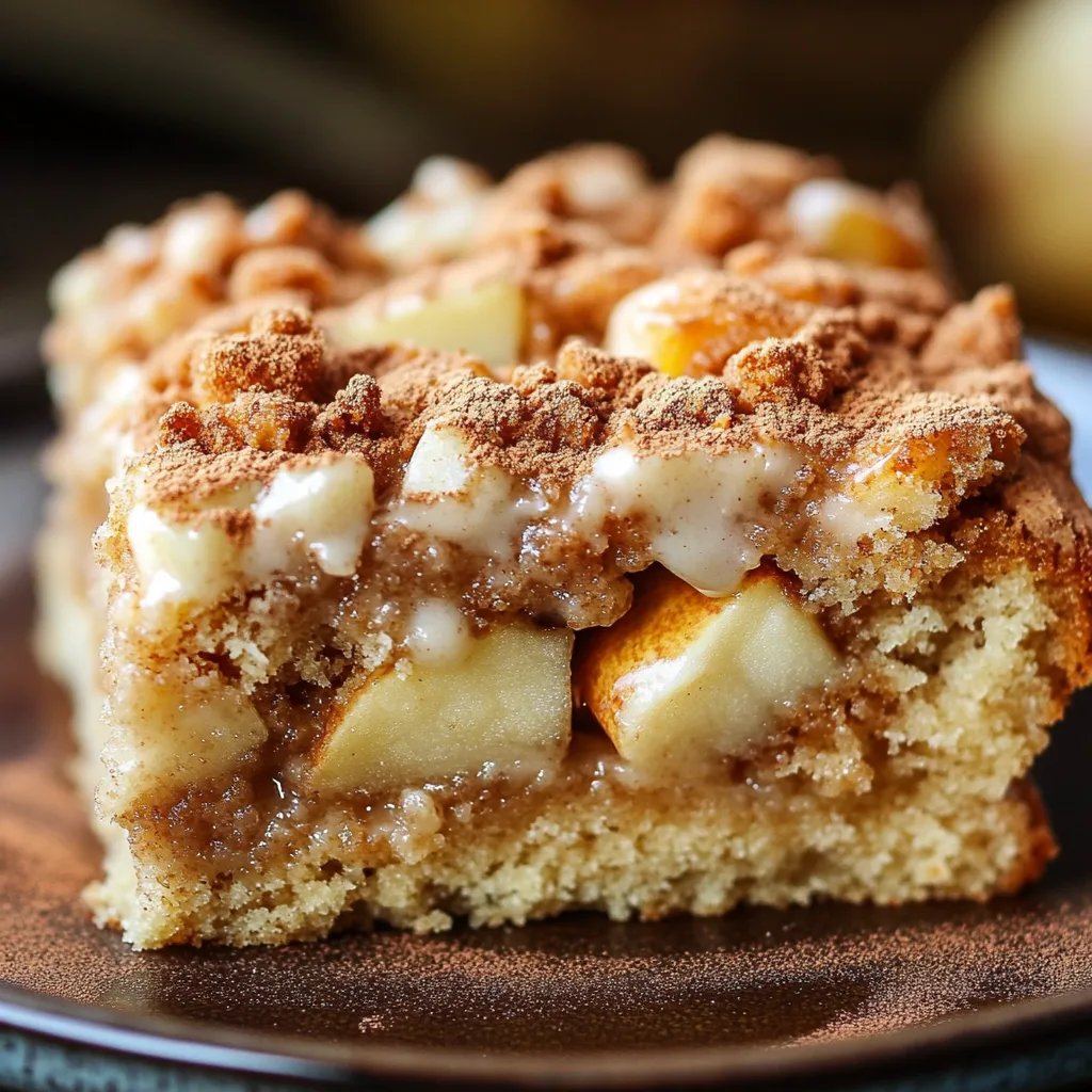 Apple Crumb Cake with Cinnamon Apple Drizzle