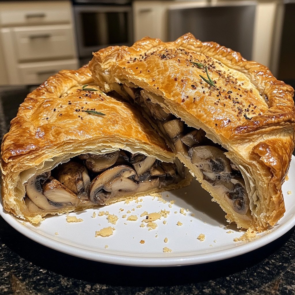 Mushroom Wellington with Rosemary and Pecorino