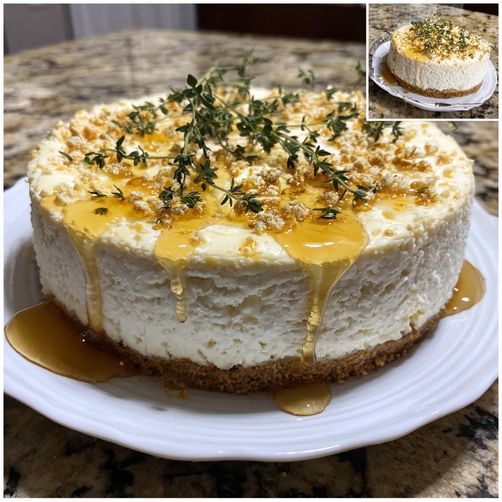 Goat Cheese Cake Honey Thyme