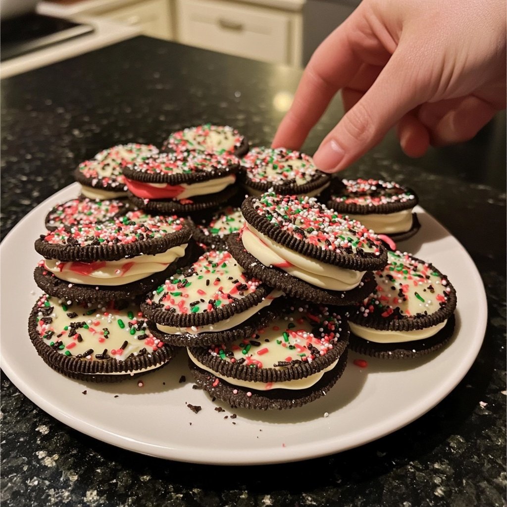 Peppermint Bark Oreos