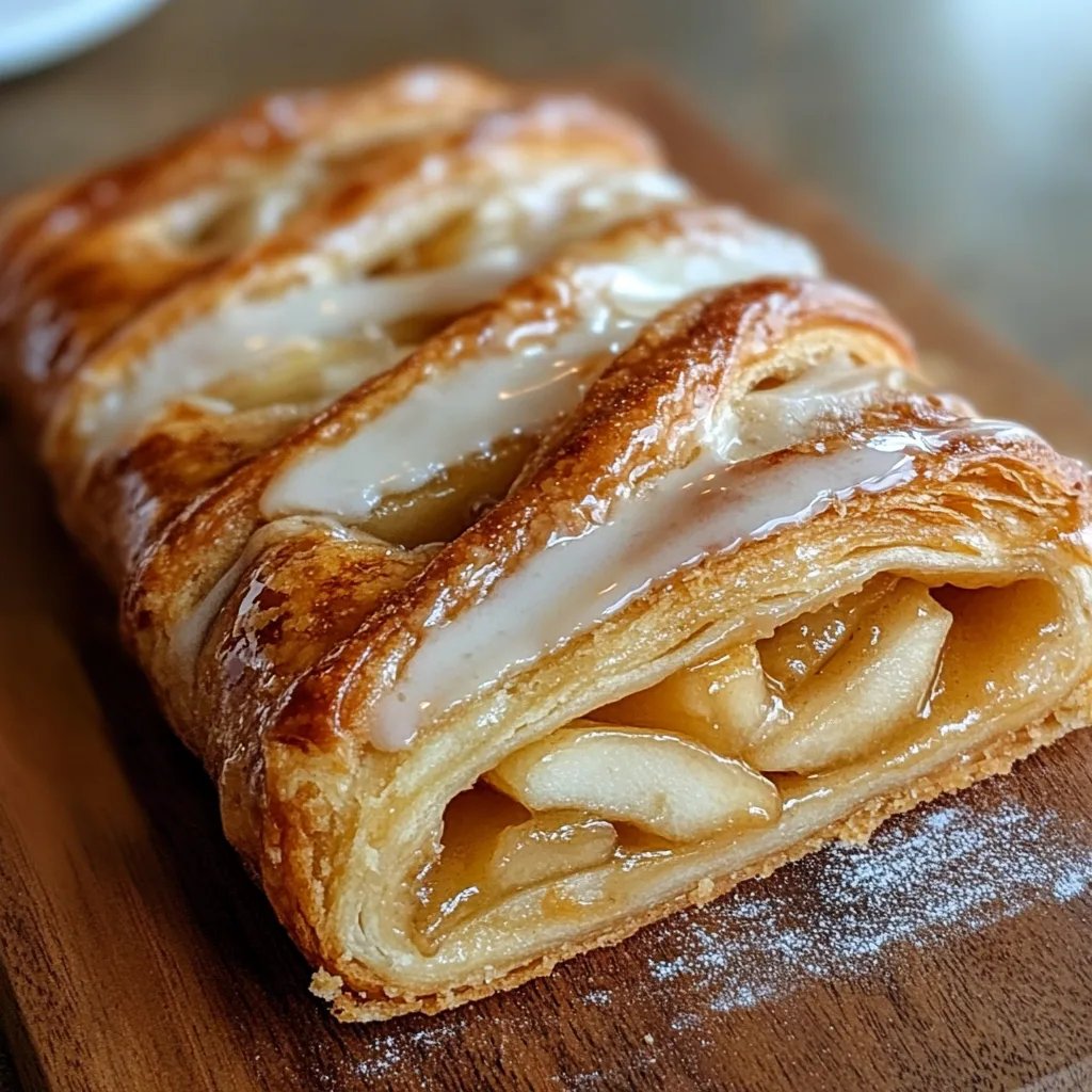 Cozy Apple Kringle with Vanilla Glaze