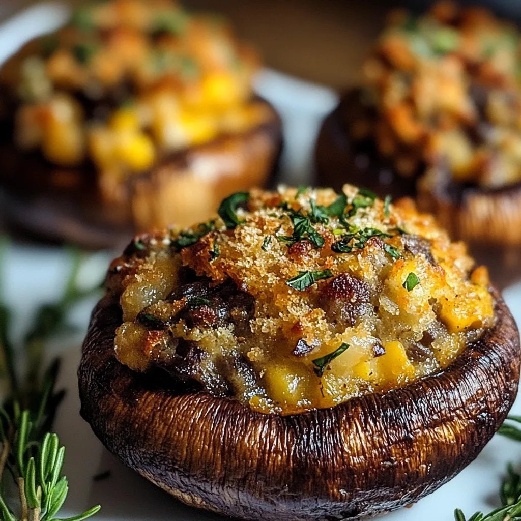Autumn Harvest Stuffed Portobello Mushrooms