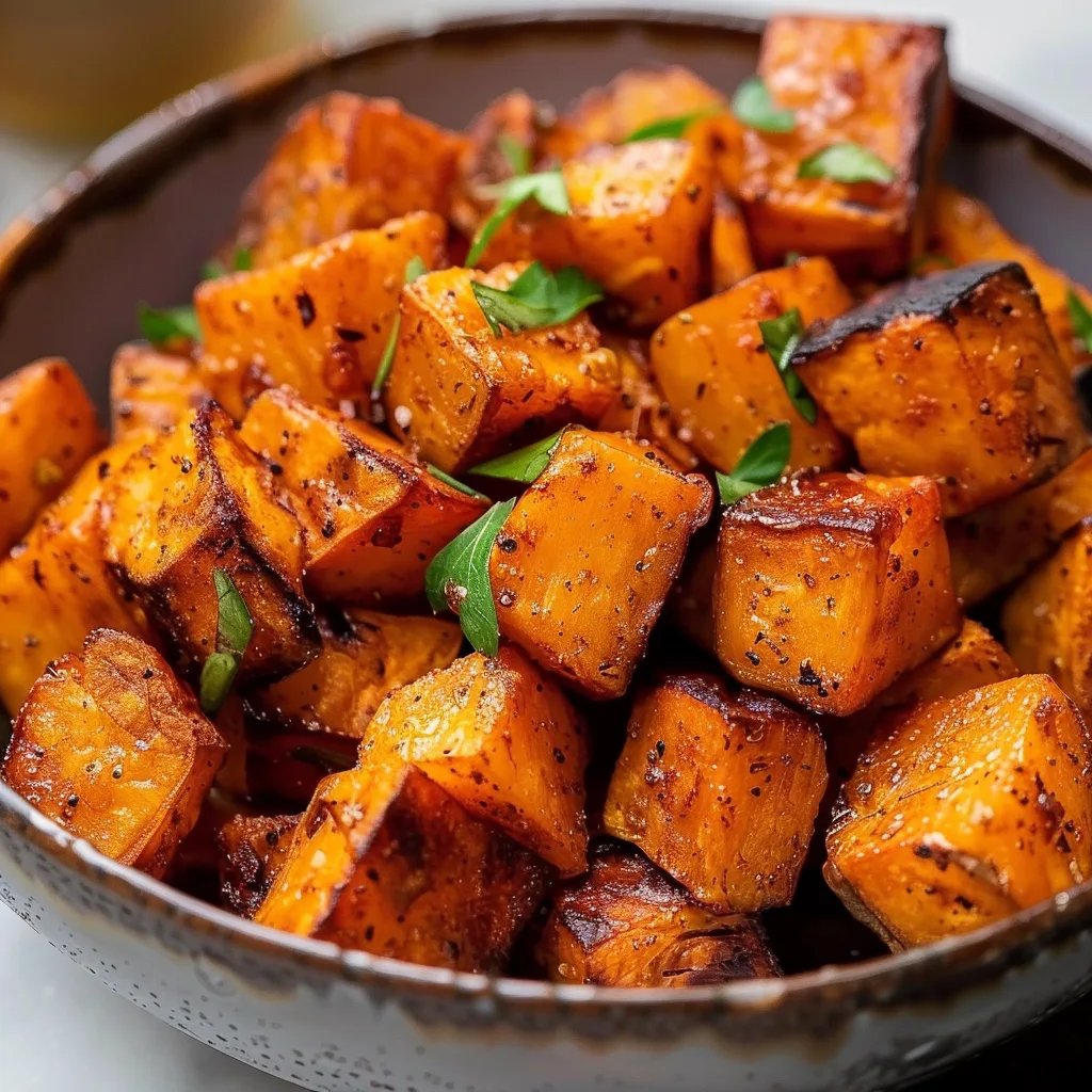 Easy Roasted Sweet Potato Cubes
