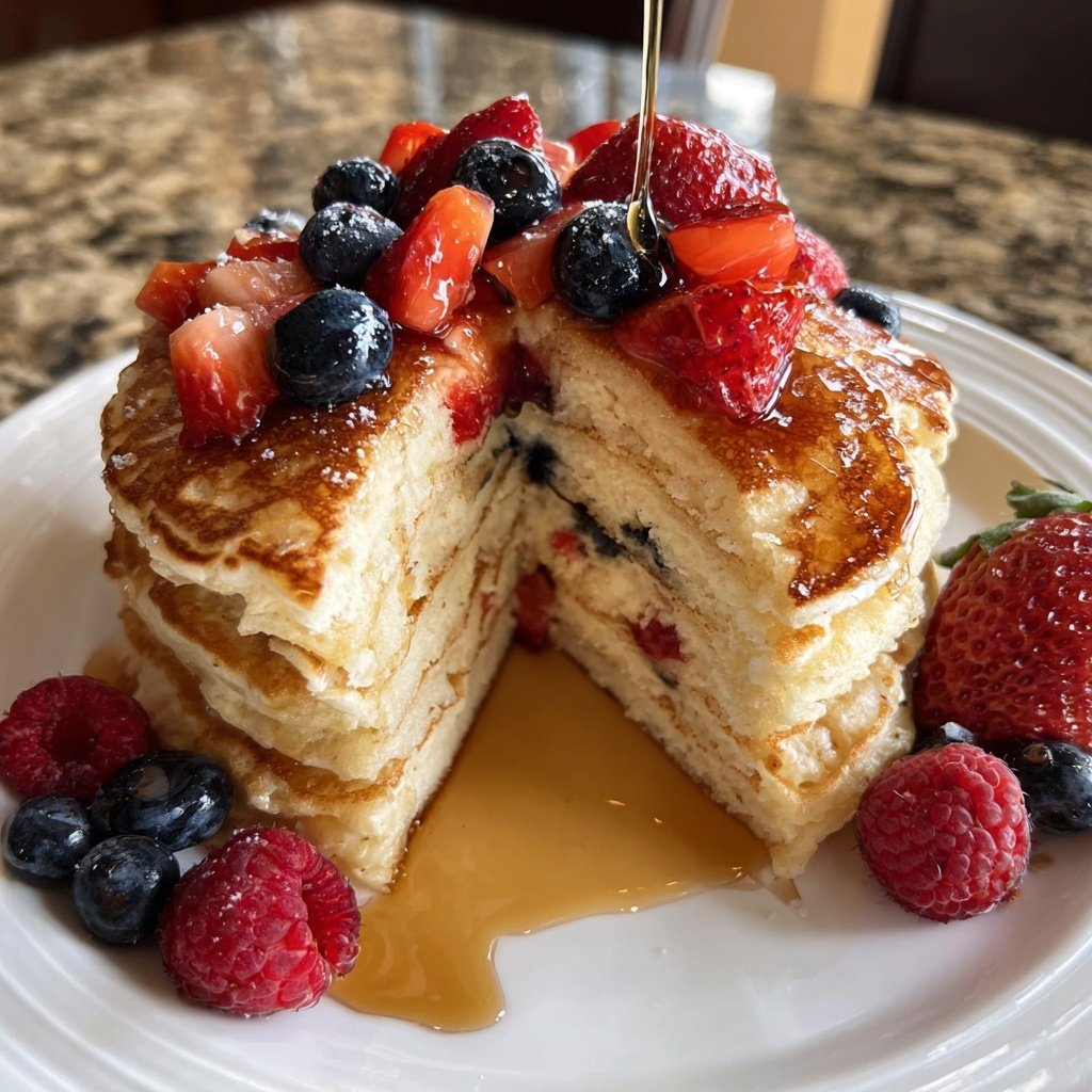 Biggest Loser Pancakes with Berries