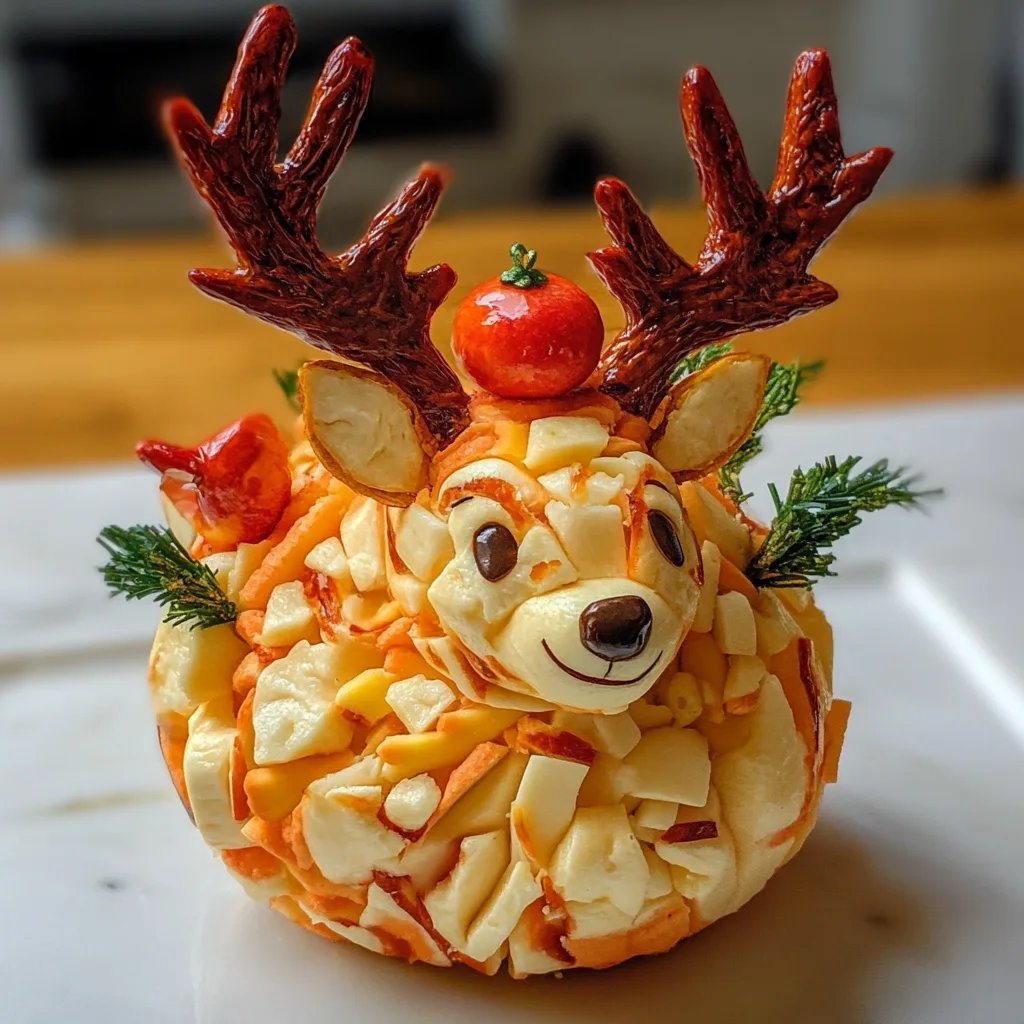 Festive Rudolph Christmas Cheese Ball